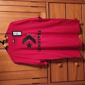 Men's Converse tshirt, XL, Red/black.